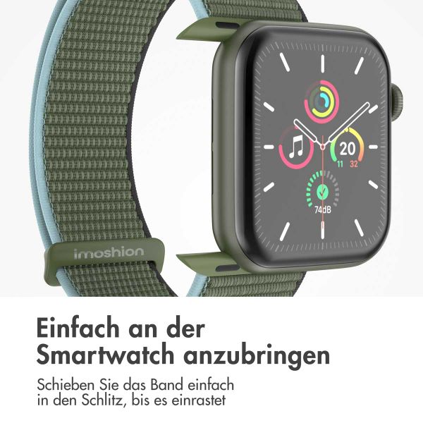 imoshion Nylon-Armband⁺ für die Apple Watch Series 1 bis 10 / SE / Ultra (2) (44/45/46/49 mm) - Dark Olive