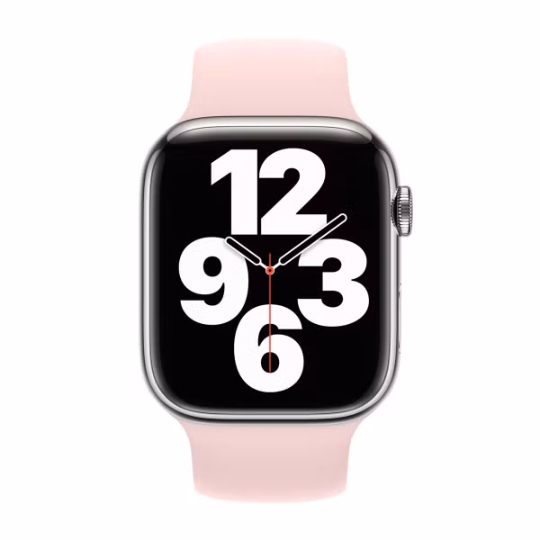 Apple Silikon Solo Loop für das  Apple Watch | 44/45/46/49 mm - Größe 8 - Chalk Pink