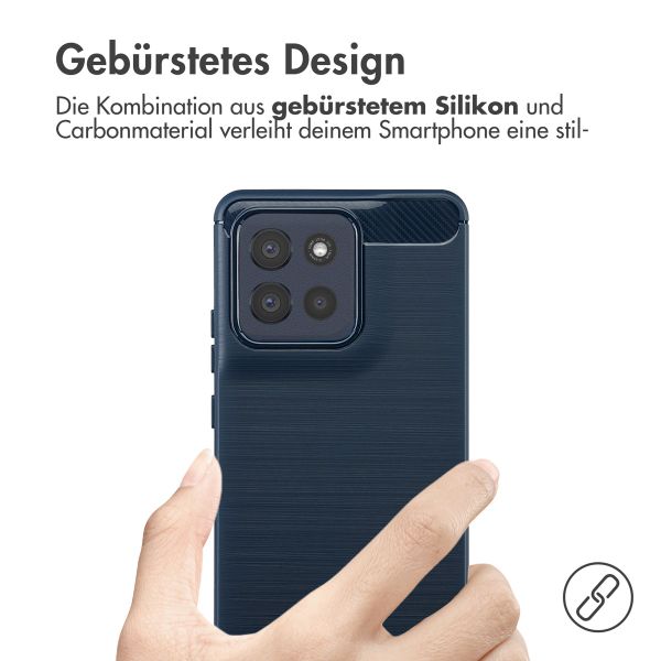 imoshion Brushed Back Cover Motorola Moto G86 - Dunkelblau