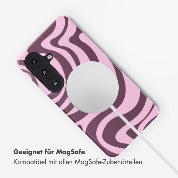 Selencia Vivid Rückabdeckung mit MagSafe Samsung Galaxy S26 Plus - Wavy Swirl Pink Plum