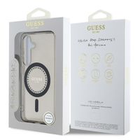 Guess MagSafe IML Strass Hülle Samsung Galaxy S25 - Schwarz