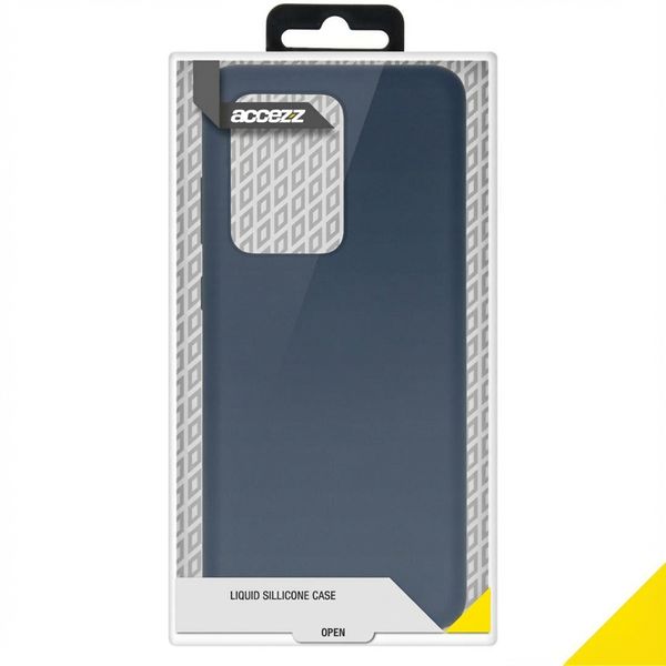 Accezz Liquid Silikoncase Samsung Galaxy S20 Ultra - Dunkelblau