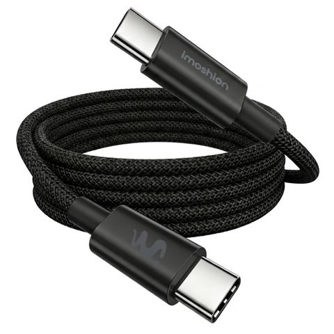 imoshion Braided USB-C-zu-USB-C-Kabel 100 W - 1 Meter - Schwarz