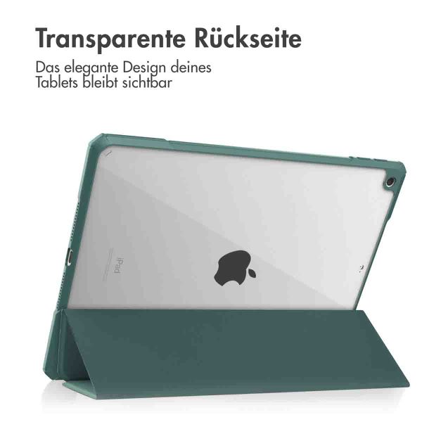 imoshion Trifold Hardcase Klapphülle Apple iPad 9 (2021) 10.2 Zoll / iPad 8 (2020) 10.2 Zoll / iPad 7 (2019) 10.2 Zoll - Grün