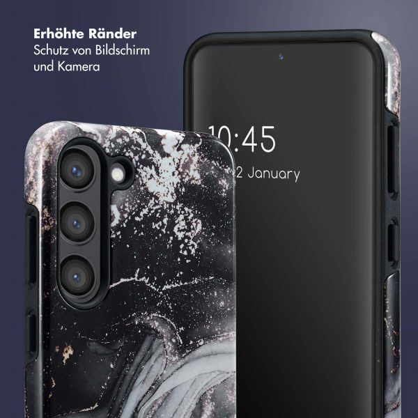 Selencia Vivid Back Cover Samsung Galaxy S23 - Chic Marble Black