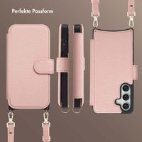 Selencia Riva Bookcase mit MagSafe und Handgelenkband Samsung Galaxy S24 / S25 - Old Pink