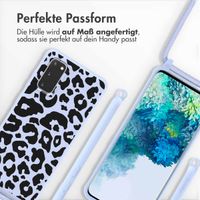 imoshion SilikonHülle design mit Band Samsung Galaxy S20 - Animal Lila