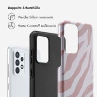 Selencia Vivid Back Cover Samsung Galaxy A52(s) (5G/4G) - Colorful Zebra Old Pink