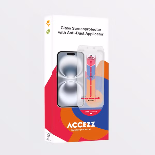 Accezz Gehärteter Glas-Schutz + Applikator Apple iPhone 15 Pro