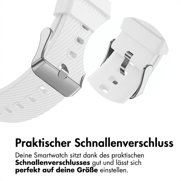 imoshion Flexibles Silikonarmband für Samsung Galaxy Watch 9 (40/44mm) / Watch 8 (40/44mm) / Classic (46mm) - Weiß