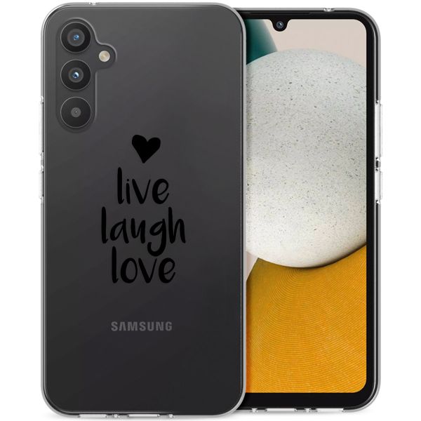 imoshion Design Hülle für das Samsung Galaxy A34 (5G) - Live Laugh Love - Schwarz