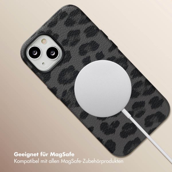 Selencia Sabi Backcover Leopardenmuster mit MagSafe Apple iPhone 14 - Midnight Black