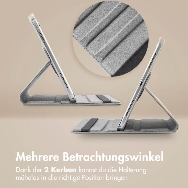 imoshion 360° drehbare Klapphülle Samsung Galaxy Tab A11 Plus / A9 Plus - Grau
