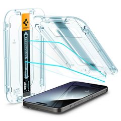 Spigen GLAStR Fit Displayschutzfolie 2er-Pack + Applicator für das Apple iPhone 15 Pro