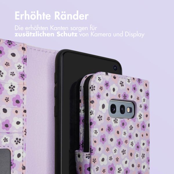 imoshion Design Klapphülle Samsung Galaxy S10e - Purple Flowers