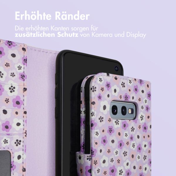 imoshion ﻿Design Klapphülle für das Samsung Galaxy S10e - Purple Flowers