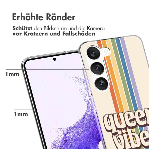 imoshion Design Hülle für das Samsung Galaxy S23 - Rainbow Queer vibes