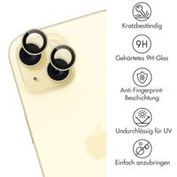 imoshion 2er-Pack Objektivschutz für Kamera für das Apple iPhone 15 / 15 Plus - Yellow