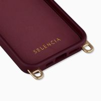 Selencia Rivièra Backcover mit MagSafe mit abnehmbaren Haken Apple iPhone 17e / 16e - Bold Burgundy