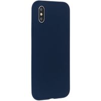 Accezz Liquid Silikoncase Apple iPhone X / Xs - Dunkelblau