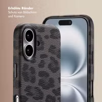 Selencia Sabi Backcover Leopardenmuster mit MagSafe Apple iPhone 16 - Midnight Black