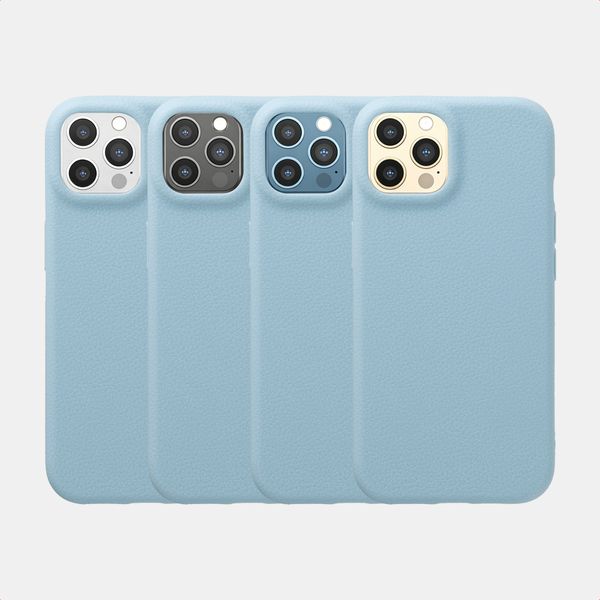 imoshion Texture Backcover iPhone 12 / 12 Pro - Hellblau