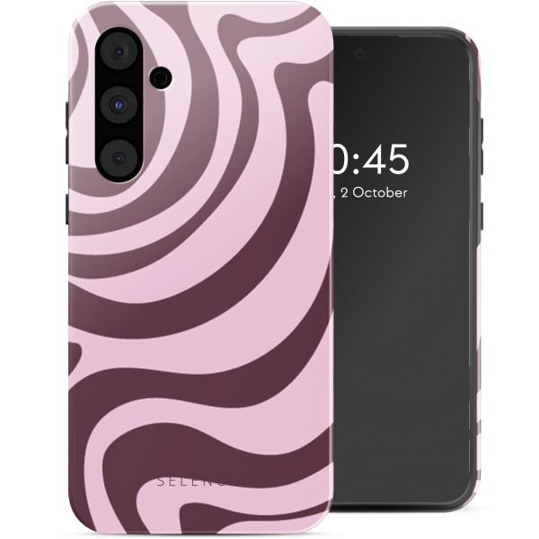 Selencia Vivid Back Cover Samsung Galaxy A55 - Wavy Swirl Pink Plum