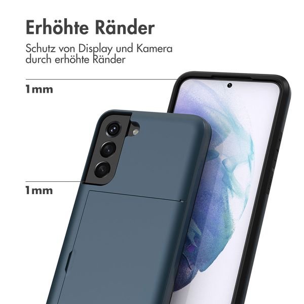 imoshion Backcover mit Kartenfach Samsung Galaxy S21 - Dunkelblau