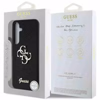 Guess 4G Metal Logo Back Cover mit Glitter für das Samsung Galaxy S25 Plus - Black