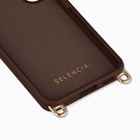Selencia Rivièra Backcover mit MagSafe mit abnehmbaren Haken Samsung Galaxy S22 - Choco Brown