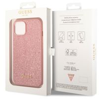 Guess Glitter Flakes Back Cover Apple iPhone 14 - Rosa