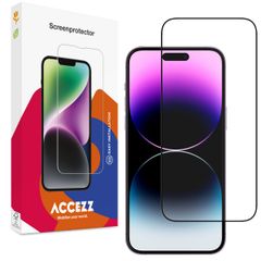 Accezz Full Cover Screen Protector aus gehärtetem Glas für das iPhone 15 Pro Max