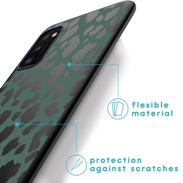 imoshion Design Hülle Samsung Galaxy A41 - Green Leopard