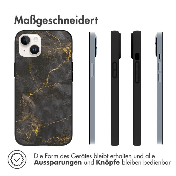 imoshion Design Hülle für das Apple iPhone 14 - Black Marble