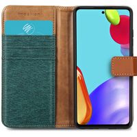 imoshion Luxuriöse Canvas-Klapphülle Samsung Galaxy A52(s) (5G/4G) - Grün