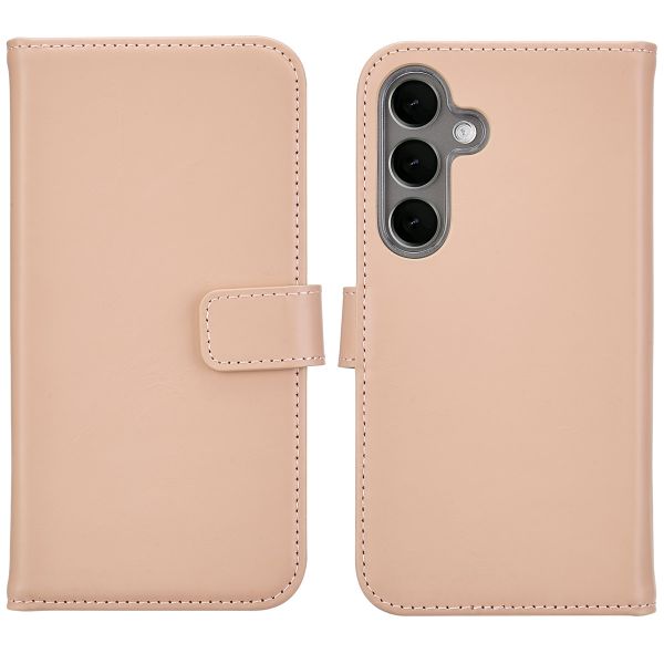 Selencia Echtleder Klapphülle für das Samsung Galaxy S25 - Dusty Pink