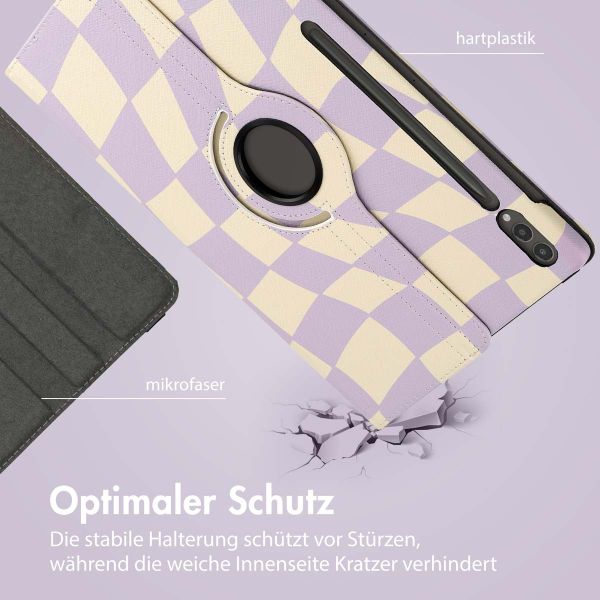 imoshion 360° drehbare Design Klapphülle für das Samsung Galaxy Tab S10 Ultra / Tab S9 Ultra - Dancing Cubes