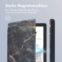 imoshion Design Slim Soft Case Sleepcover für das Pocketbook Verse / Verse Pro / Vivlio Light / Light HD - Black Marble