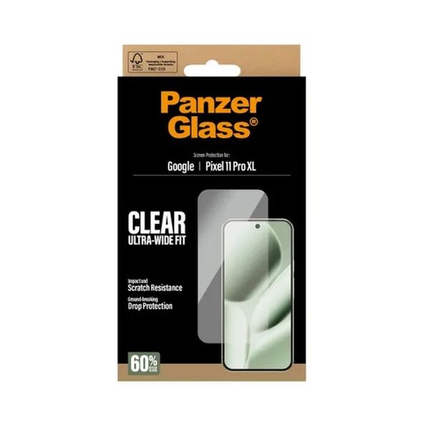 PanzerGlass Ultra-Wide Fit Antibakterieller Displayschutz mit Applikator Google Pixel 11 Pro XL