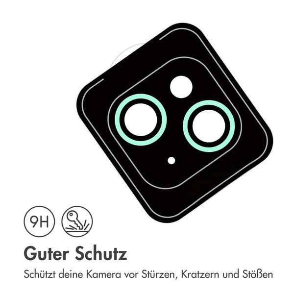 imoshion 2er-Pack Objektivschutz für Kamera für das Apple iPhone 15 / 15 Plus - Green