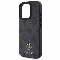 Guess 4G Metal Logo Back Cover MagSafe Apple iPhone 16 Pro Max - Schwarz