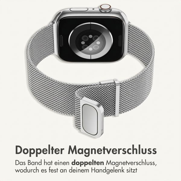 imoshion Mailändische Magnetarmband für Apple Watch | 44/45/46/49 mm - Silber