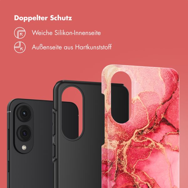 Selencia Vivid Back Cover Samsung Galaxy S25 Edge - Rosy Marble