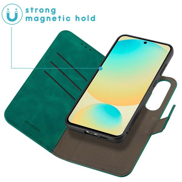 imoshion Entfernbare 2-1 Luxus Klapphülle Samsung Galaxy S24 FE - Dunkelgrün