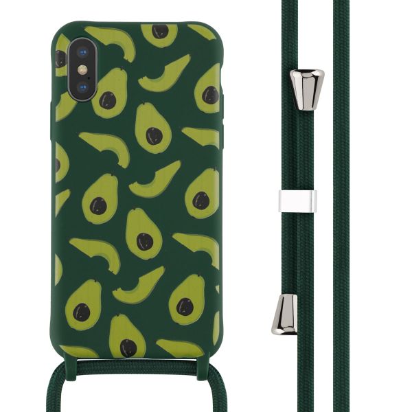 imoshion Silikonhülle design mit Band für das iPhone X / Xs - Avocado Green