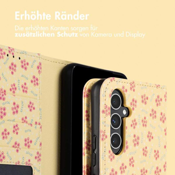 imoshion Design Klapphülle Samsung Galaxy A55 - Sunny Yellow Petite Flowers