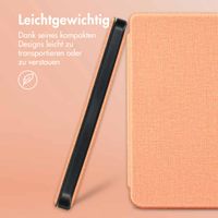 imoshion Canvas Sleepcover Klapphülle für das Kobo Clara Colour / Clara BW / Tolino Shine 5 / Shine Color - Peach