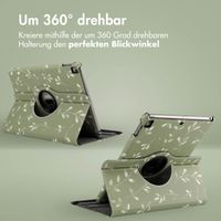 imoshion 360° drehbare Design Klapphülle Apple iPad 9 (2021) 10.2 Zoll / iPad 8 (2020) 10.2 Zoll / iPad 7 (2019) 10.2 Zoll - Green Flowers