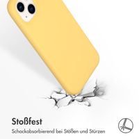 Accezz Liquid Silikoncase mit MagSafe für das Apple iPhone 14 Plus - Gelb