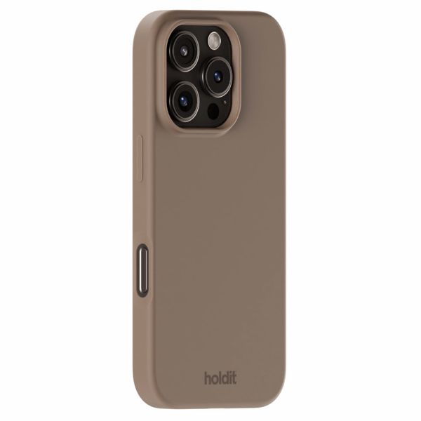 Holdit Silicone Case für das iPhone 16 Pro - Mocha Brown